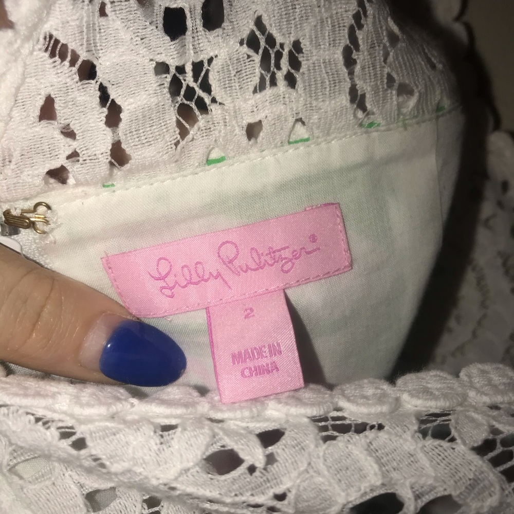 NWT Lilly Pulitzer Raegan Dress Hibiscus Stroll 2 - Picture 3 of 4